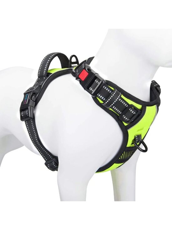 Phoepet Other - PHOEPET No-Pull Dog Harness Reflective Adjustable Lime Green/Black Size (M) NEW